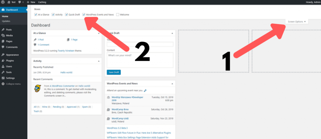 How to change WordPress Dashboard