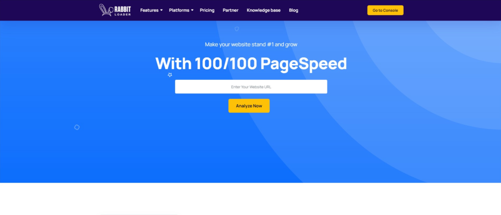 Increase page speed using RabbitLoader