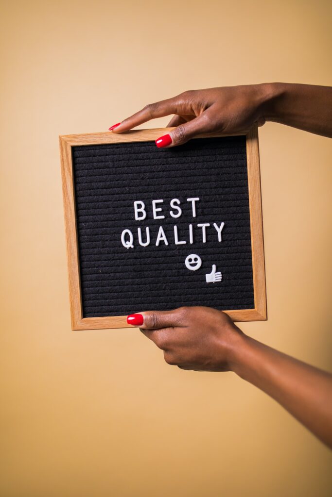 Selecting the best quality products